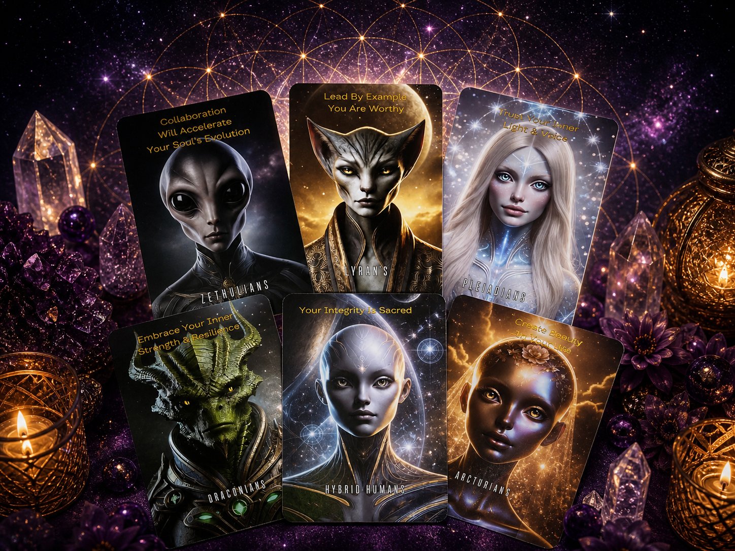 Celestial Kin Oracle card artwork